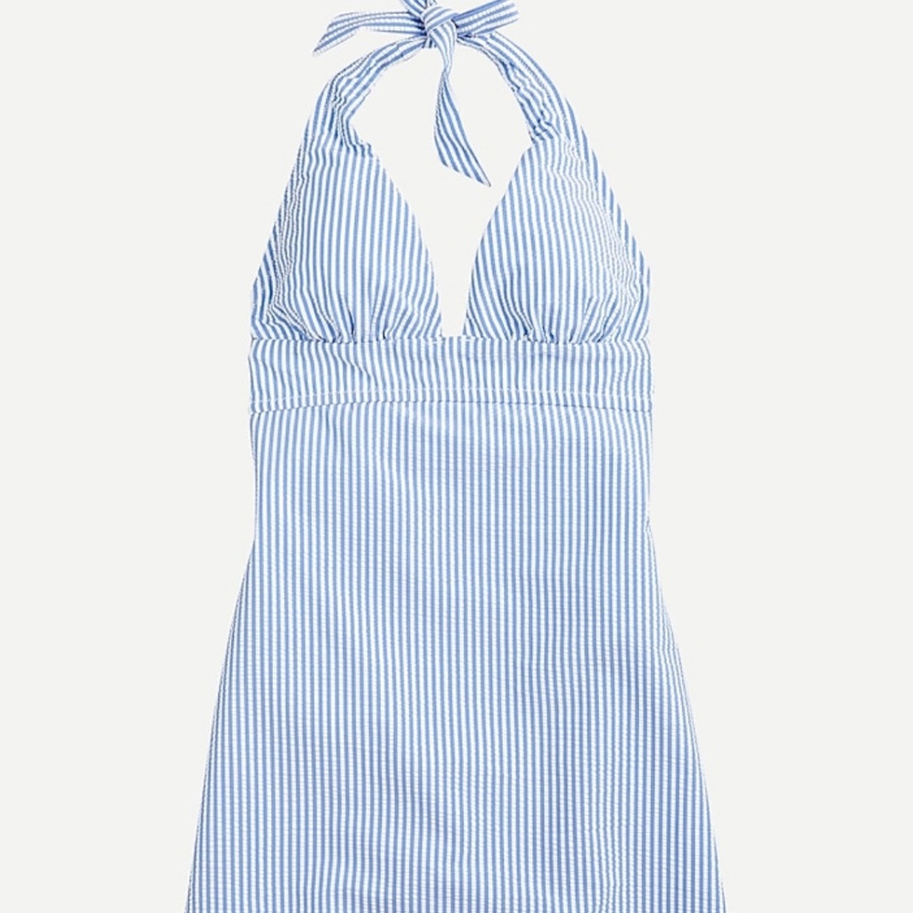J. Crew Seersucker Swim Dress Size Small